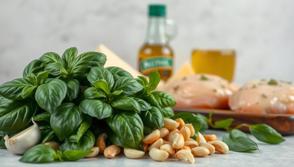 essential ingredients for pesto chicken